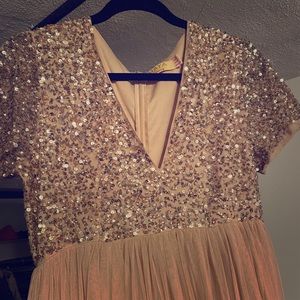 ASOS Maternity v neck maxi tulle dress w sequins